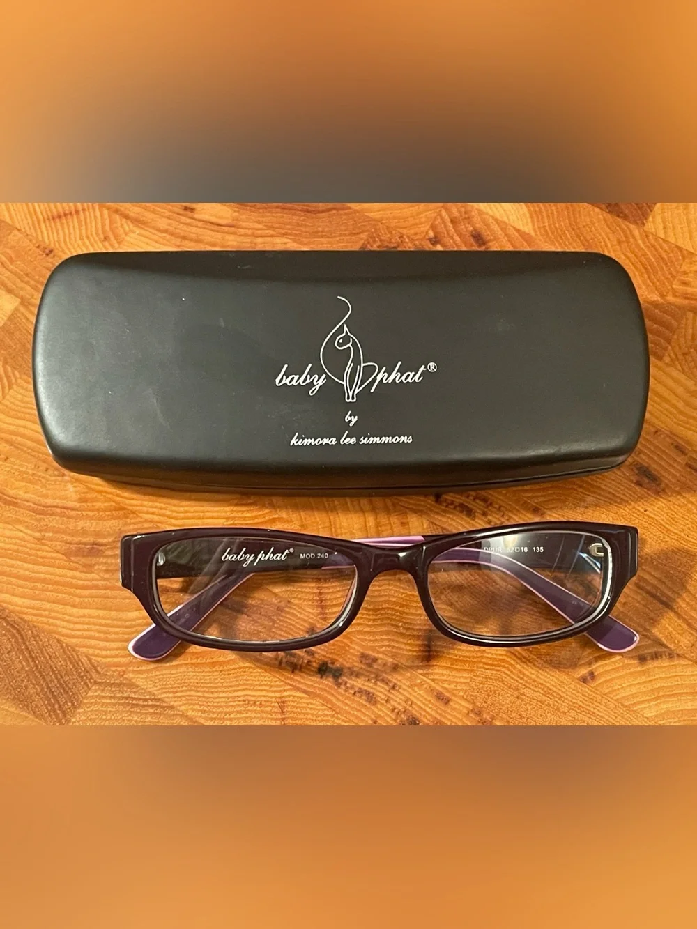 Vintage Baby Phat Purple Plastic Eyeglasses Frames Women's MOD 240 Case Included